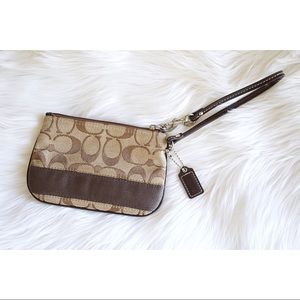 Small Brown Coach Wristlet
